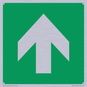 E907 Safe condition: Up / forwards arrow (90 deg supplimentary)